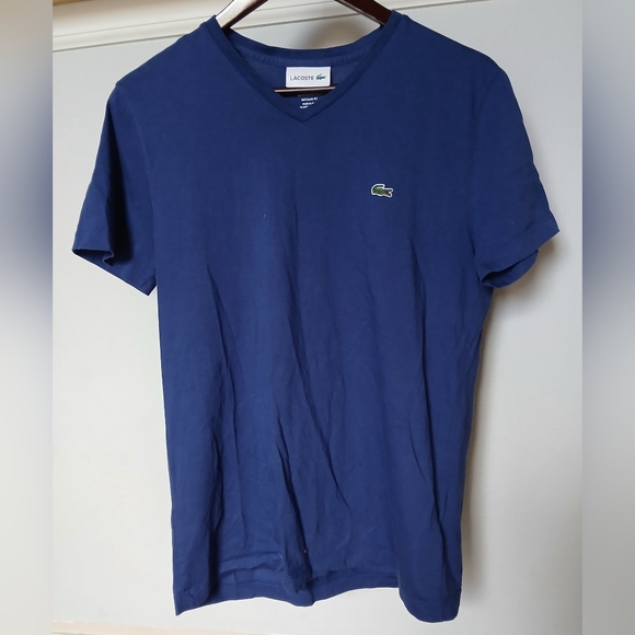 NWOT Lacoste Men's T- Shirt in Blue. Size M - Picture 2 of 3